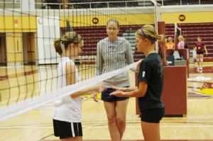 Girls' Volleyball Sportsmanship after Game